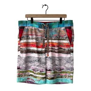 Robert Graham Classic Fit Lined Swim Trunks / Men’s Size 36